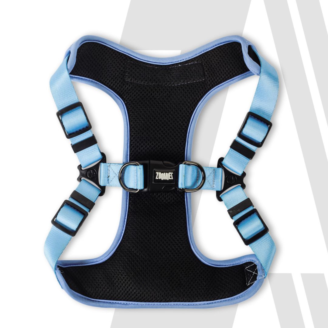 Zoomiez Adjustable Step-in Mesh Dog Harness & Leash Co-ord Set - Fluid