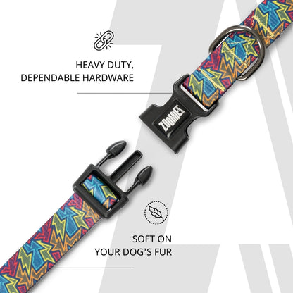 Zoomiez H-Harness, Printed Collar & Tuff Leash Co-ord Set - Bolt