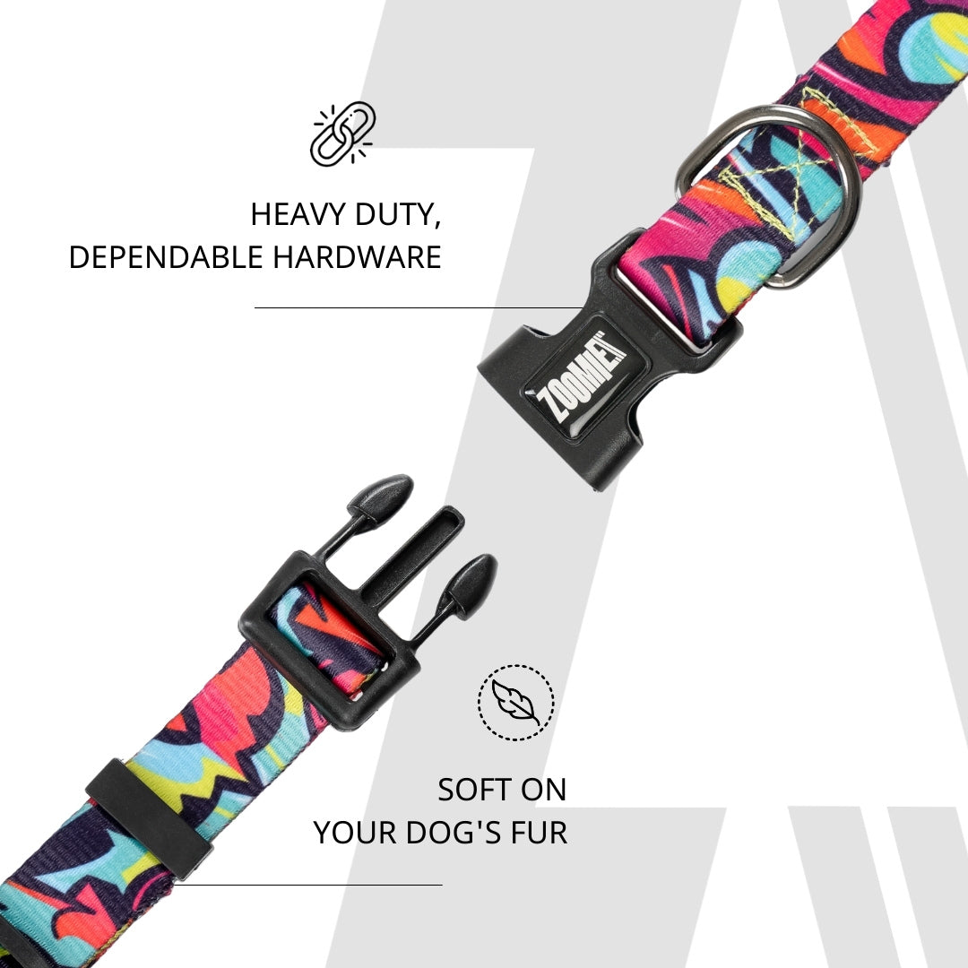 Zoomiez H-Harness, Printed Collar & Tuff Leash Co-ord Set - Drip