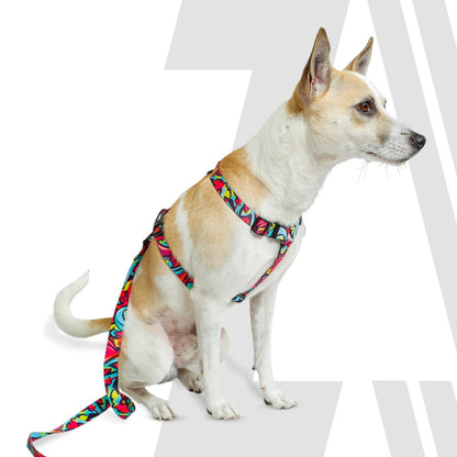 Zoomiez Printed H-Harness For Dogs - Drip