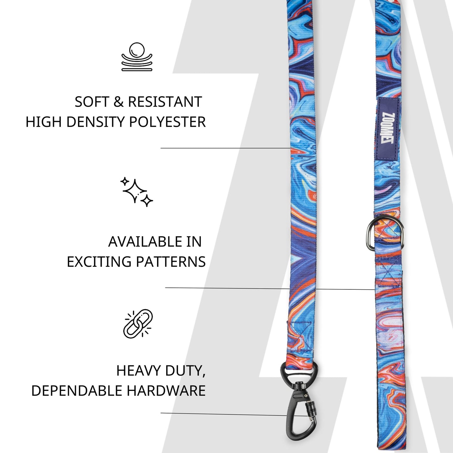 Zoomiez Printed Dog Leash - Fluid