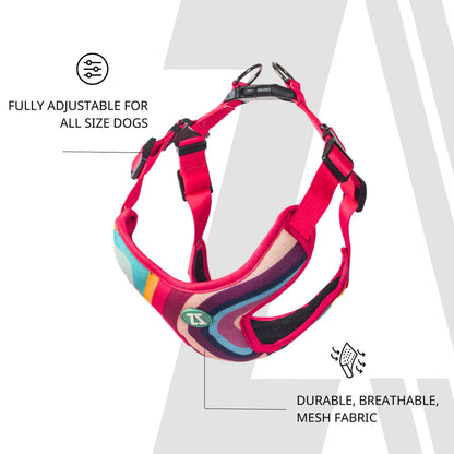 Zoomiez Adjustable Soft Mesh Cat Harness - Swirl