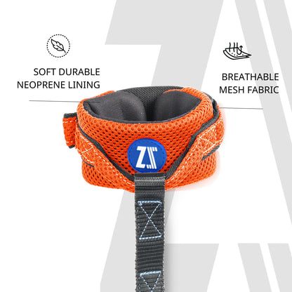 Zoomiez Hands-Free Mesh Dog & Cat Leash - Orange