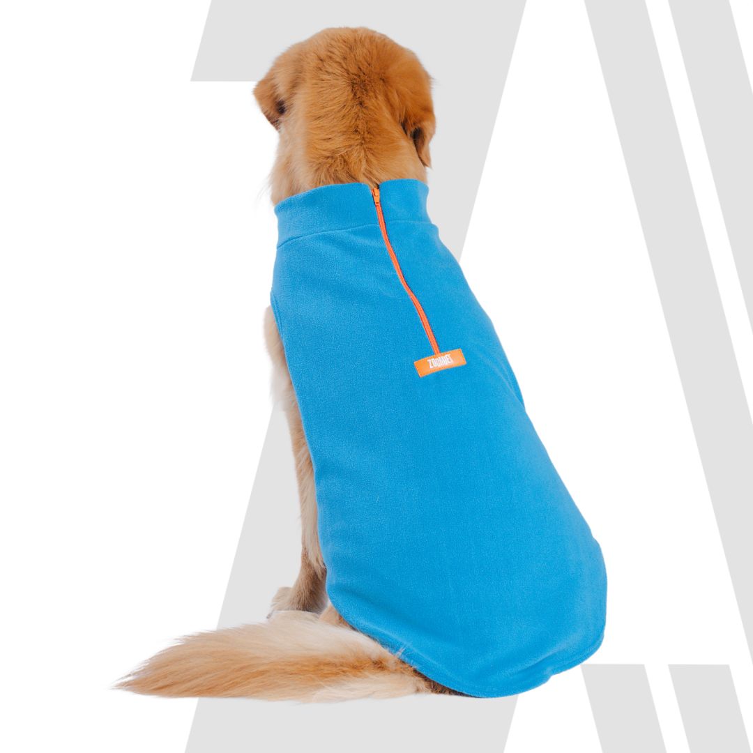 Zoomiez Zip Up Polar Fleece Sweater - Sky Blue