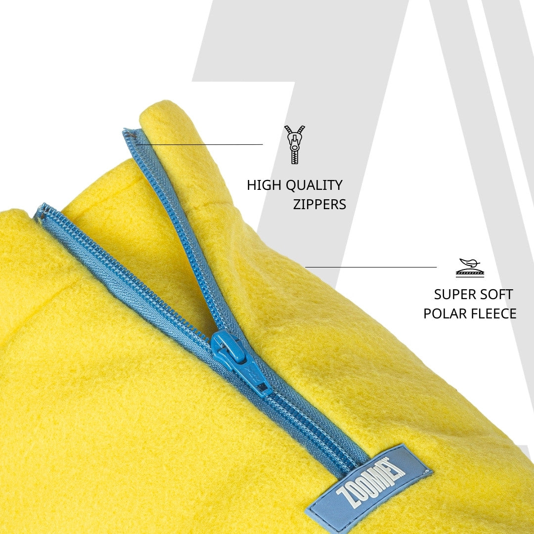 Zoomiez Zip Up Polar Fleece Sweater - Yellow