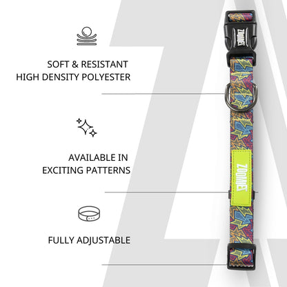 Zoomiez Printed Dog Collar - Bolt