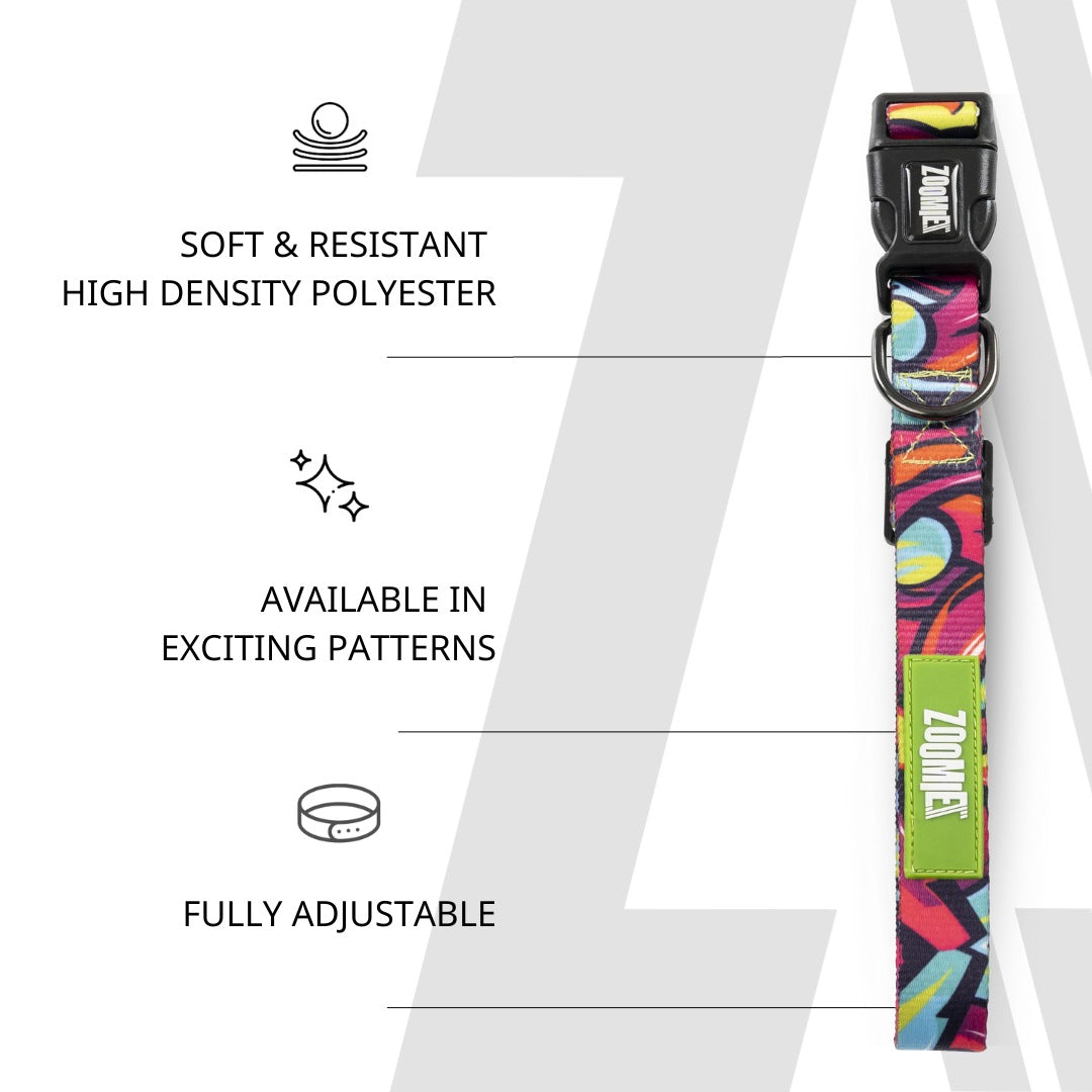 Zoomiez Printed Dog Collar & Leash Co-ord Set - Drip