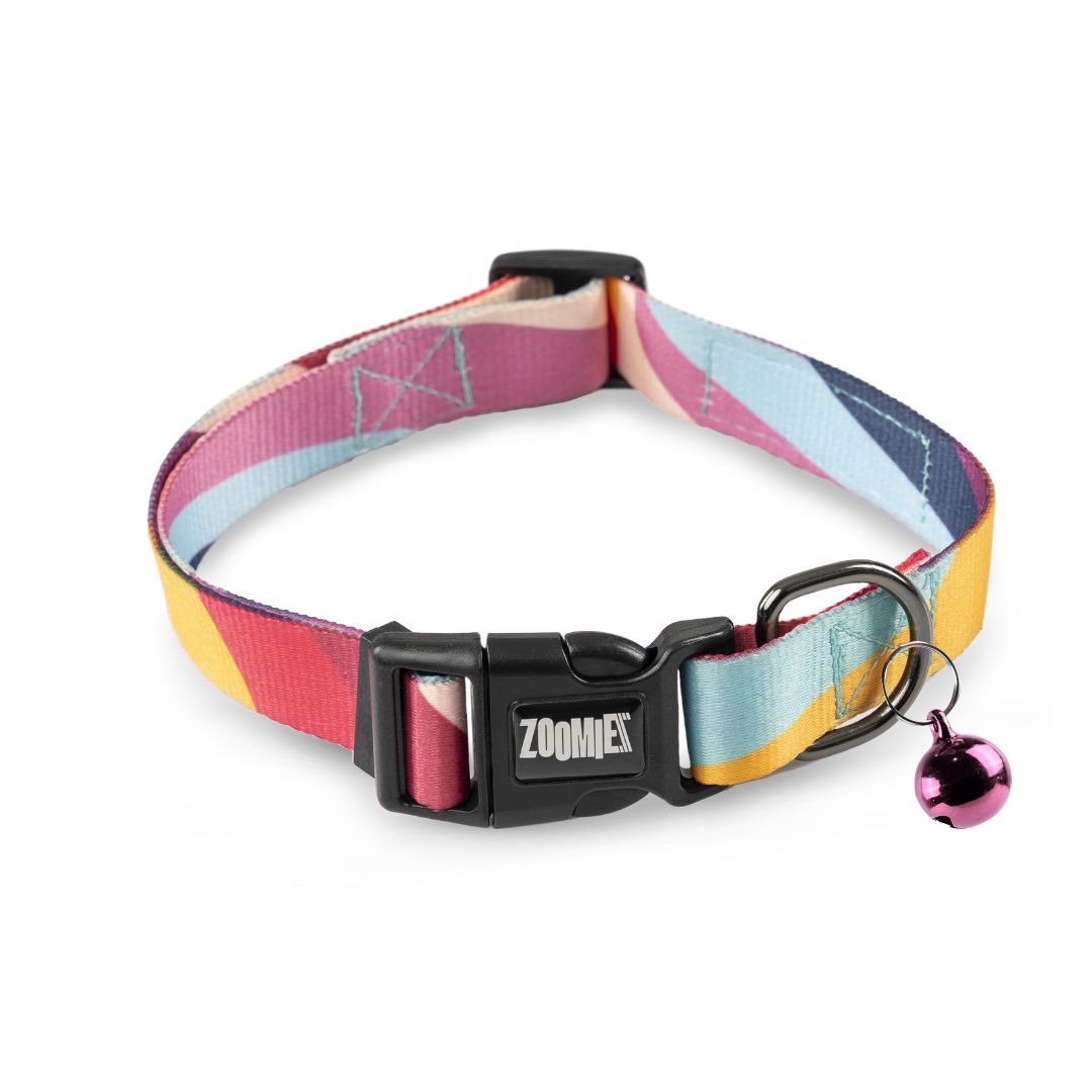 Zoomiez Printed Cat Collar with Bell - Swirl