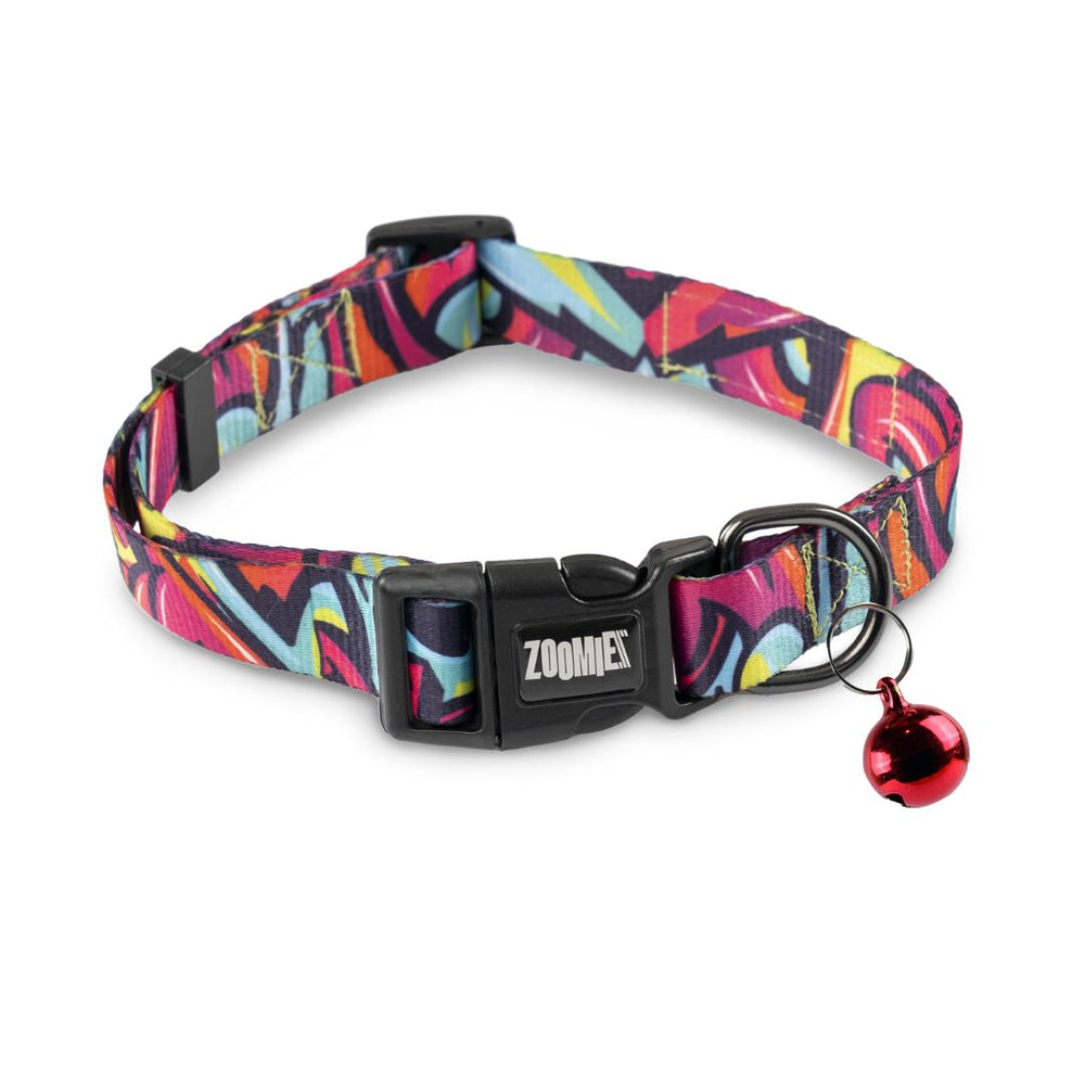 Zoomiez Printed Cat Collar with Bell - Drip