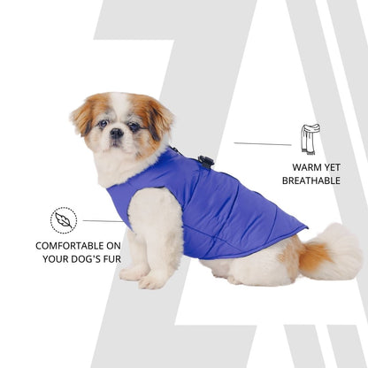 Zoomiez Ultimate Dog Jacket With Built In Harness - Blue-Orange