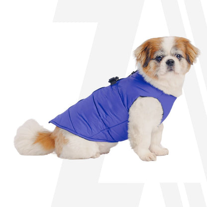 Zoomiez Ultimate Dog Jacket With Built In Harness - Blue-Orange