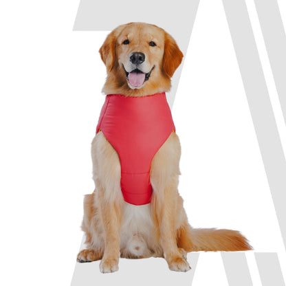 Zoomiez Ultimate Dog Jacket With Built In Harness - Red-Yellow