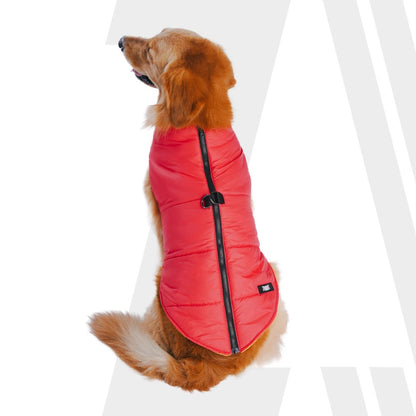 Zoomiez Ultimate Dog Jacket With Built In Harness - Red-Yellow